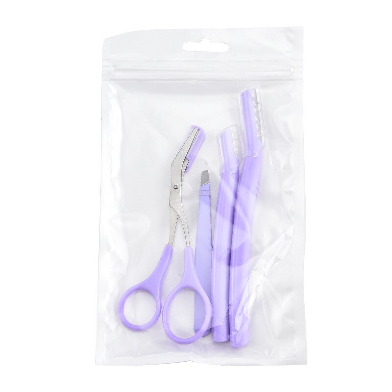 Eyebrow Grooming Kit - LYDER Portable Trimmer Set with Slanted Blade Eyebrow Clip