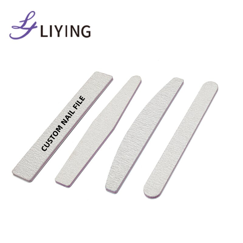 Emery Board Nail File - Lyder OEM ODM Custom Logo Zebra 80-240 Grit Natural Nails