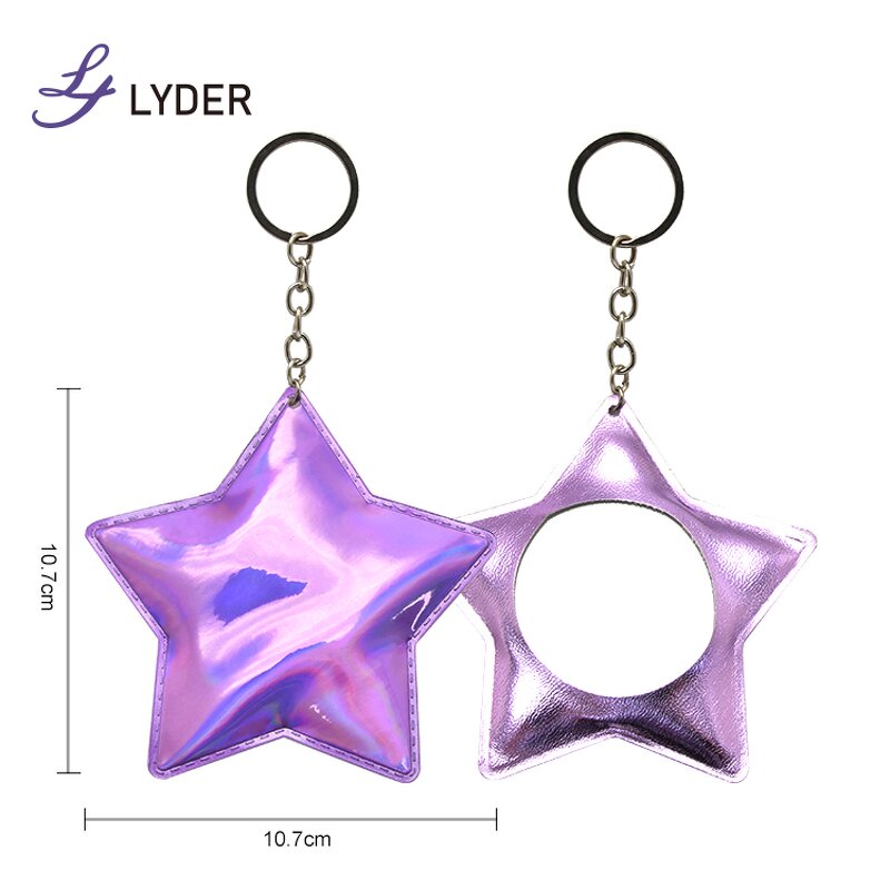 Star Mirror Keychain - Lyder Wholesale Custom Logo Promotion Mini Compact Mirror