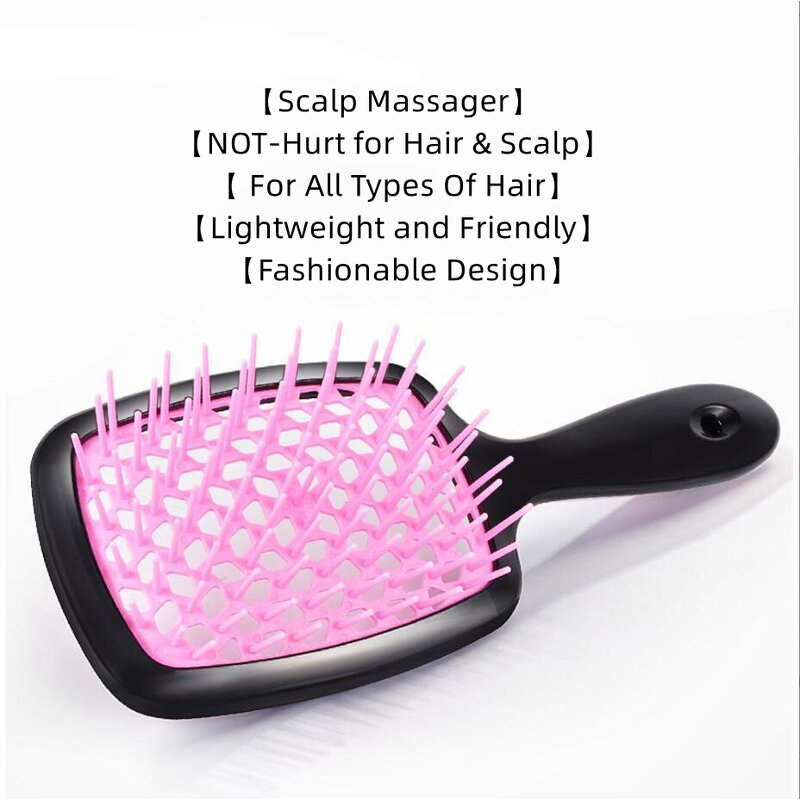 Scalp Massage Comb - Lyder Custom Logo Hollowed-out ABS Detangling Vent Shower Brush