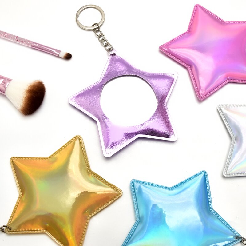 Star Mirror Keychain - Lyder Wholesale Custom Logo Promotion Mini Compact Mirror