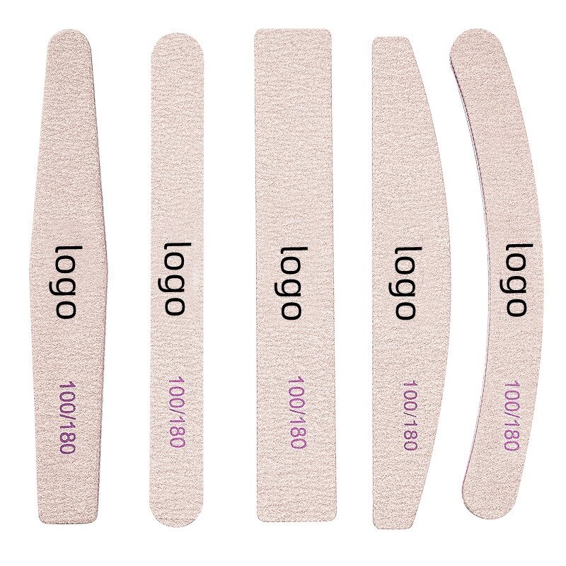 Disposable Nail File - Lyder Custom Logo Zebra 100/180 Grit Plastic Emery Board