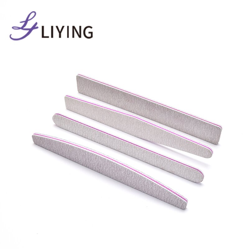 Disposable Nail File - Lyder Custom Logo Half Moon 100/180 Grit Professional Tool