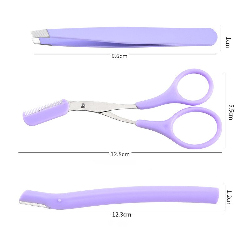 Eyebrow Grooming Kit - LYDER Portable Trimmer Set with Slanted Blade Eyebrow Clip