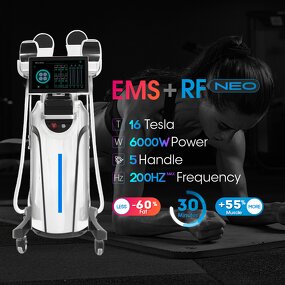 Body Slimming Machine Manufacturer - 6000W 16 TESLA 200HZ 5 Handle EMSS RFING