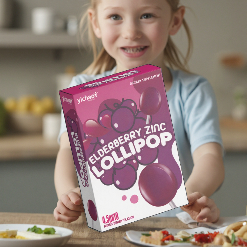 Elderberry Lollipop Manufacturer - Vitamin C Immunity Hard Candy for Children Supplement