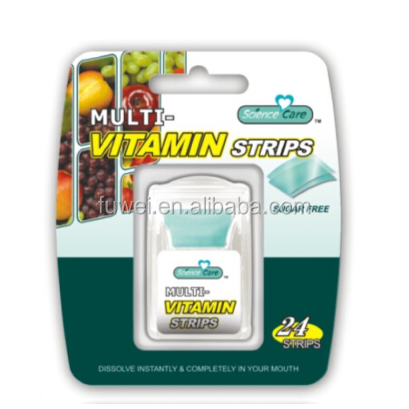 Multivitamin Mint Strips Factory - 24pcs Oral Film Mint Supplement