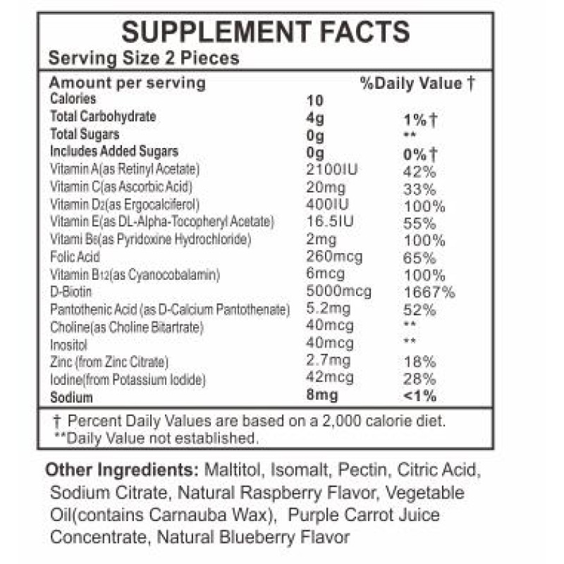 Hair Vitamin Gummies Factory - Private Label High Biotin Hair Nail Skin Supplement