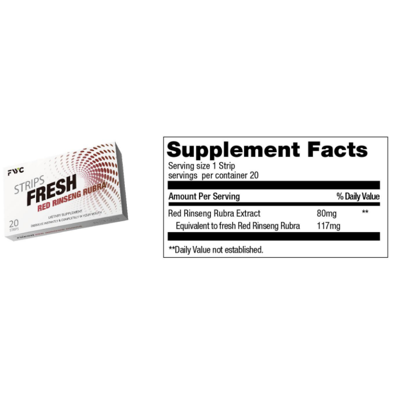 Ginseng Oral Strips Manufacturer - Fresh Breath Brain Support Energy Healthcare Supplement