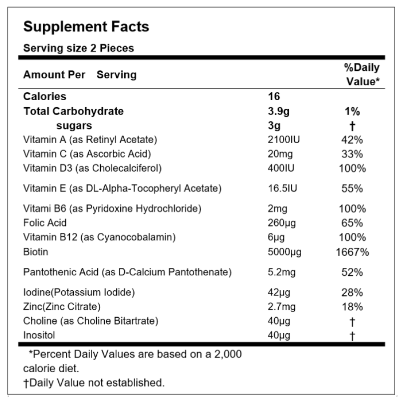 Hair Growth Gummies Factory - Sugar Free Vitamin Hair Supplement Vegan Halal
