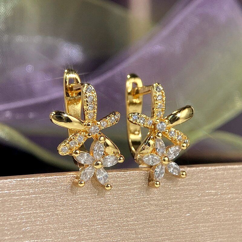 Earrings Manufacturer - 2025 Geometric Rhombus Shiny Zircon Stud for Women