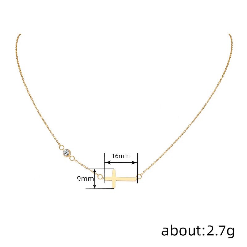 Necklaces Manufacturer - Elegant Geometry Design Princess Cut Crystal Zircon