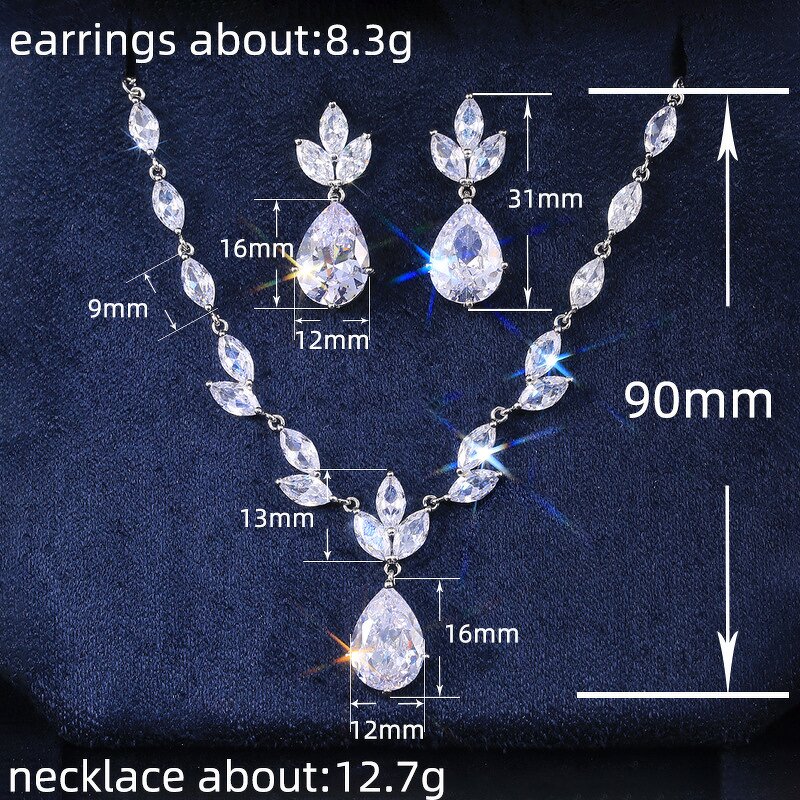 Jewelry Sets Manufacturer - Elegant Simple Two-Piece Bridal Set with Round CZ