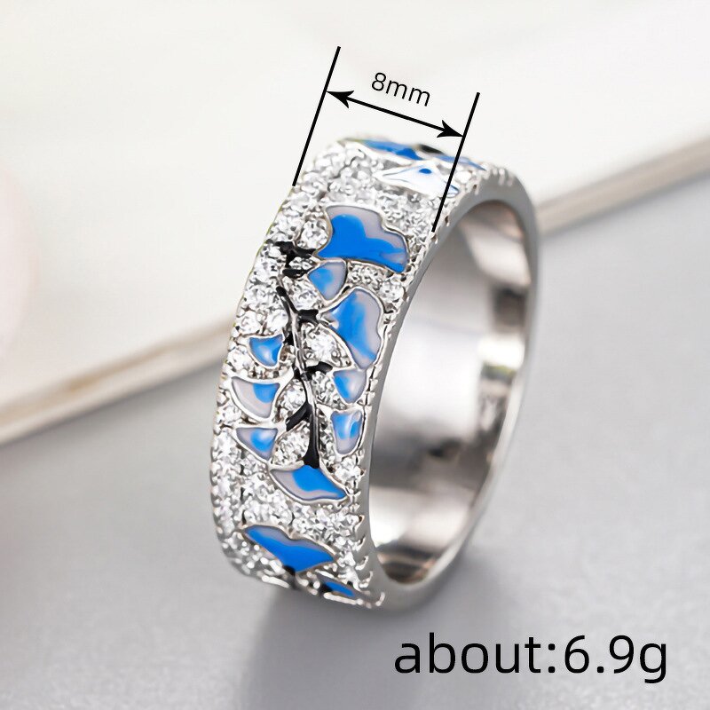 Rings Manufacturer - 2026 Fashion Line Cross Design Two Tone Plated Wide CZ