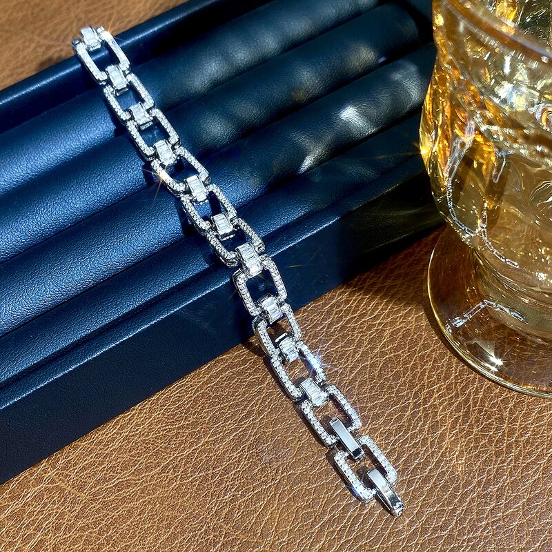 Bracelet Manufacturer - Copper Luxury 4mm AAA+ Cubic Zircon Ice Cut Adjustable