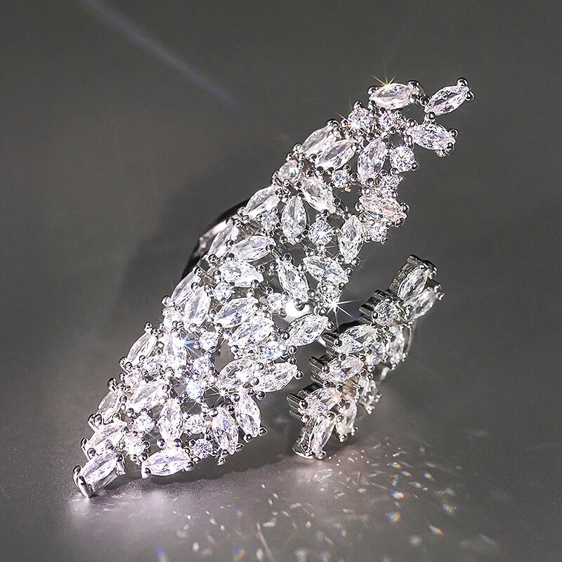 Rings Manufacturer - Trendy 2Pcs Couple Rings 4 Claws Round Imitated Diamond