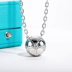 Necklaces Manufacturer - Gorgeous Oval Design Blue Crystal Cubic Zirconia Pendant