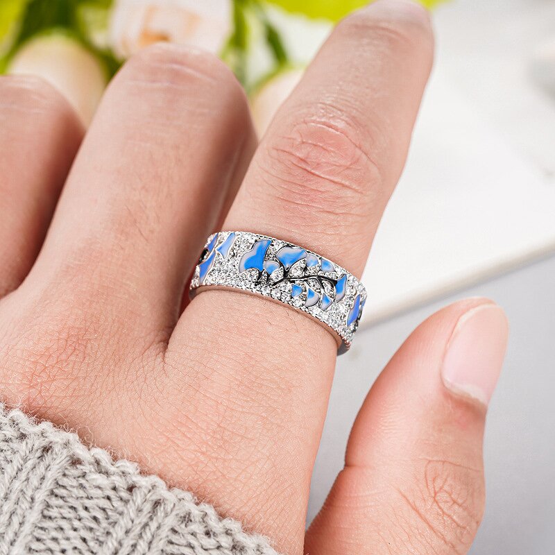 Rings Manufacturer - 2026 Fashion Line Cross Design Two Tone Plated Wide CZ