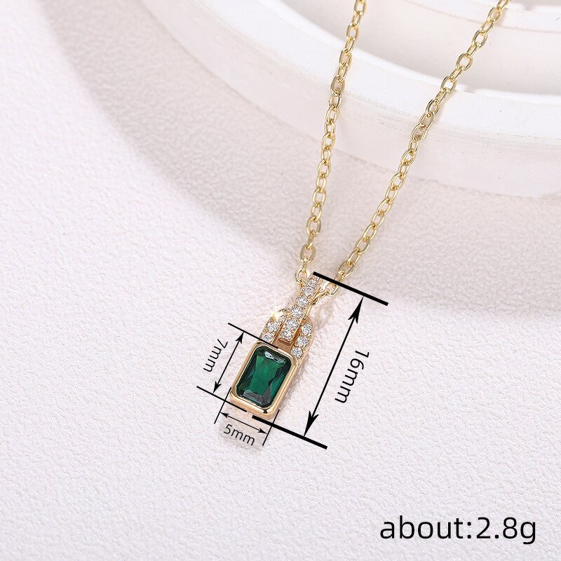 Necklaces Manufacturer - Dainty Circle Design Hollow Round Cubic Zirconia Pendant