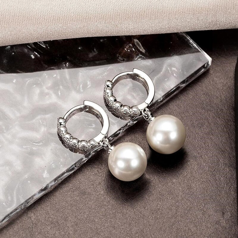 Earrings Manufacturer - Delicate Geometry Design Sparkling Crystal Zircon & Custom