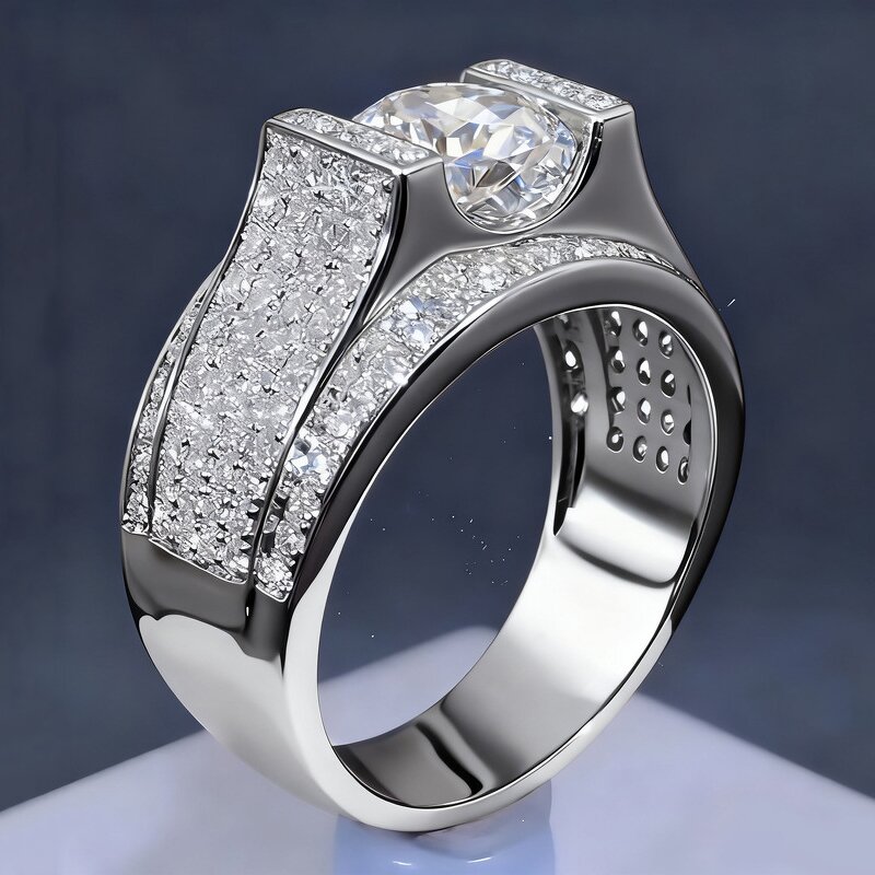 Rings Manufacturer - 2026 Dainty Two Layers Design Full Paved Zircon Band