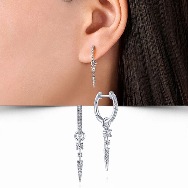 Earrings Manufacturer - Infinite Geometric Design Full Paved Zircon for Ladies