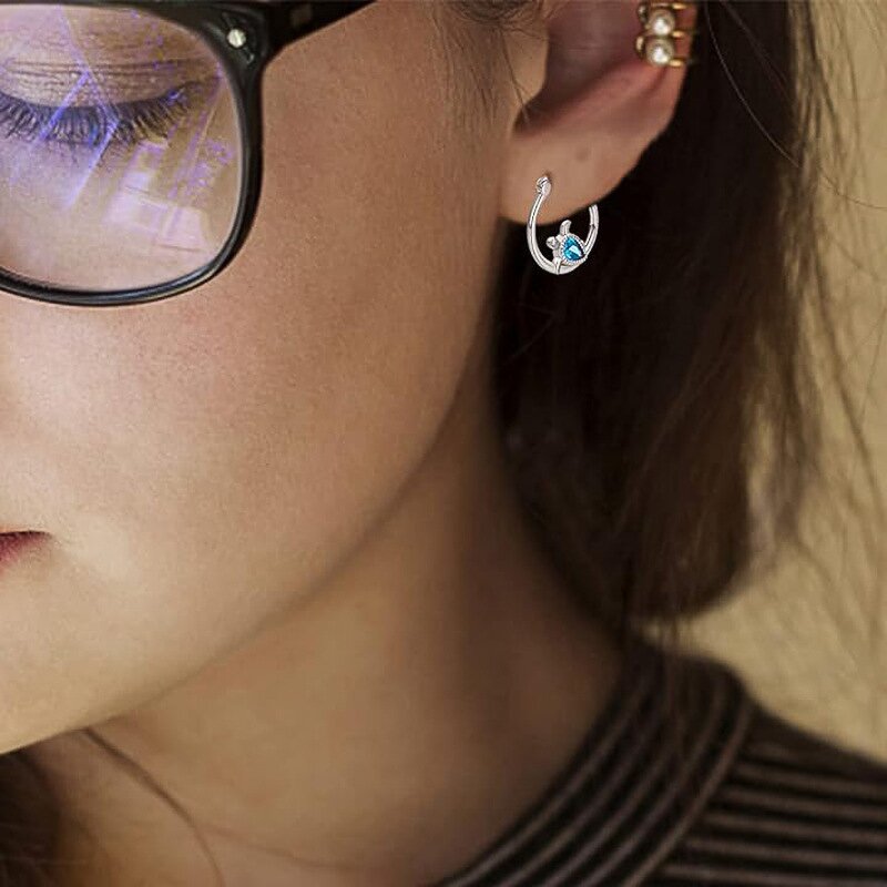 Earrings Manufacturer - Romantic Round Cubic Zirconia Water Drop Pearl Hook