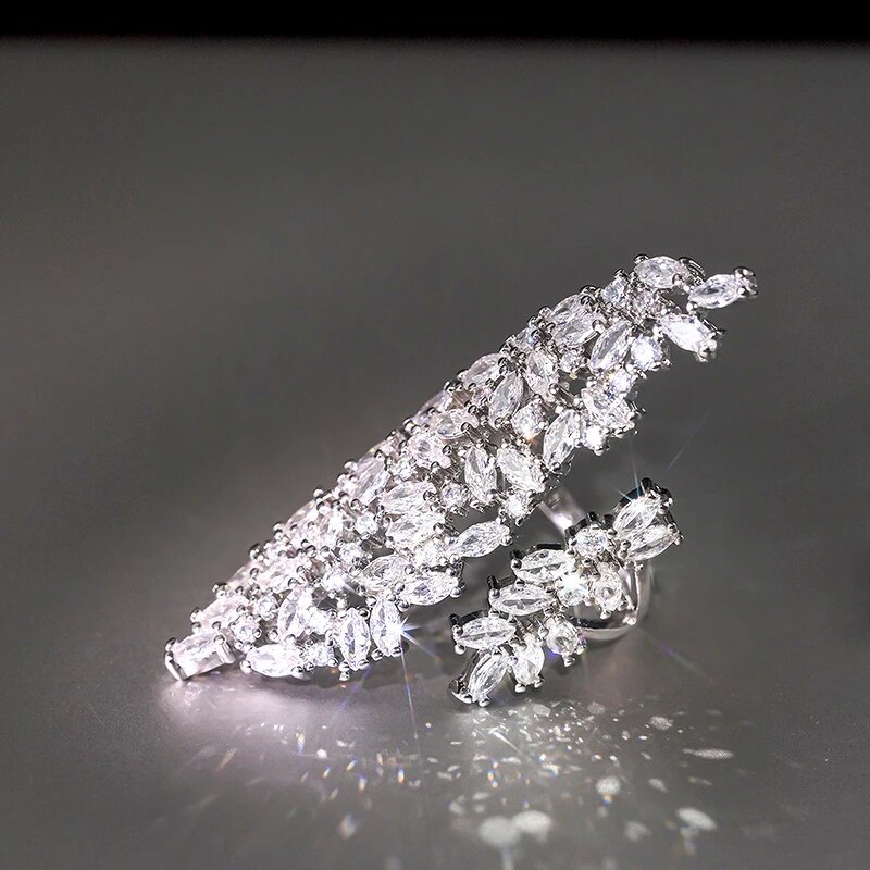 Rings Manufacturer - Trendy 2Pcs Couple Rings 4 Claws Round Imitated Diamond