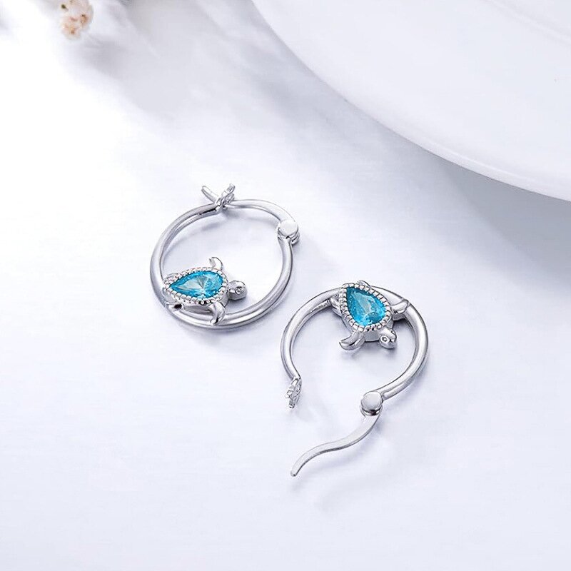 Earrings Manufacturer - Romantic Round Cubic Zirconia Water Drop Pearl Hook