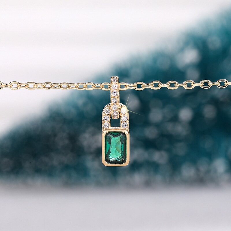 Necklaces Manufacturer - Dainty Circle Design Hollow Round Cubic Zirconia Pendant