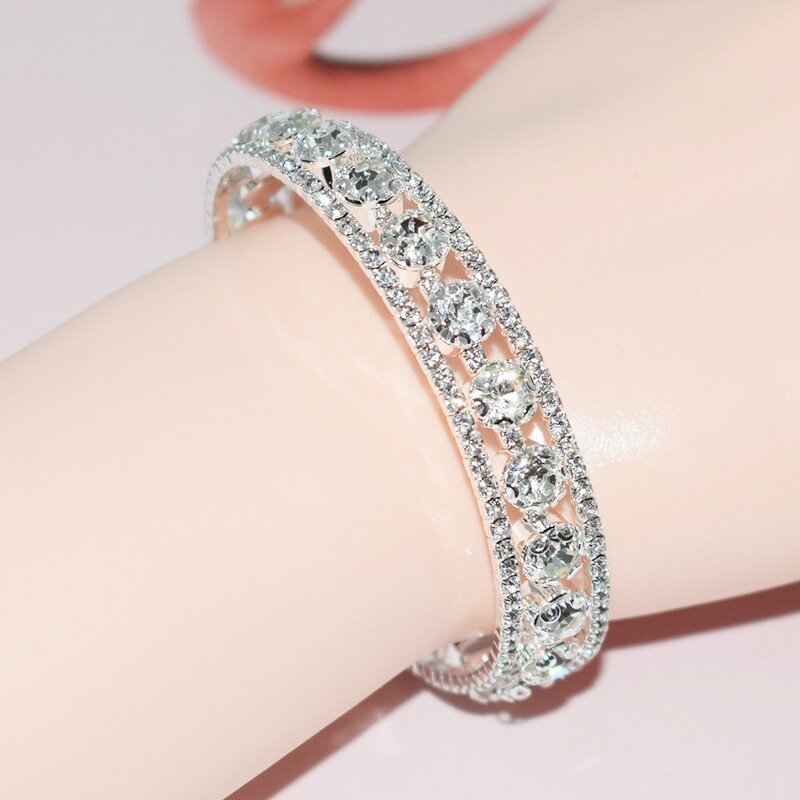 Bracelet Manufacturer - Fashion Cuff Bracelet Opening with Cubic Zirconia