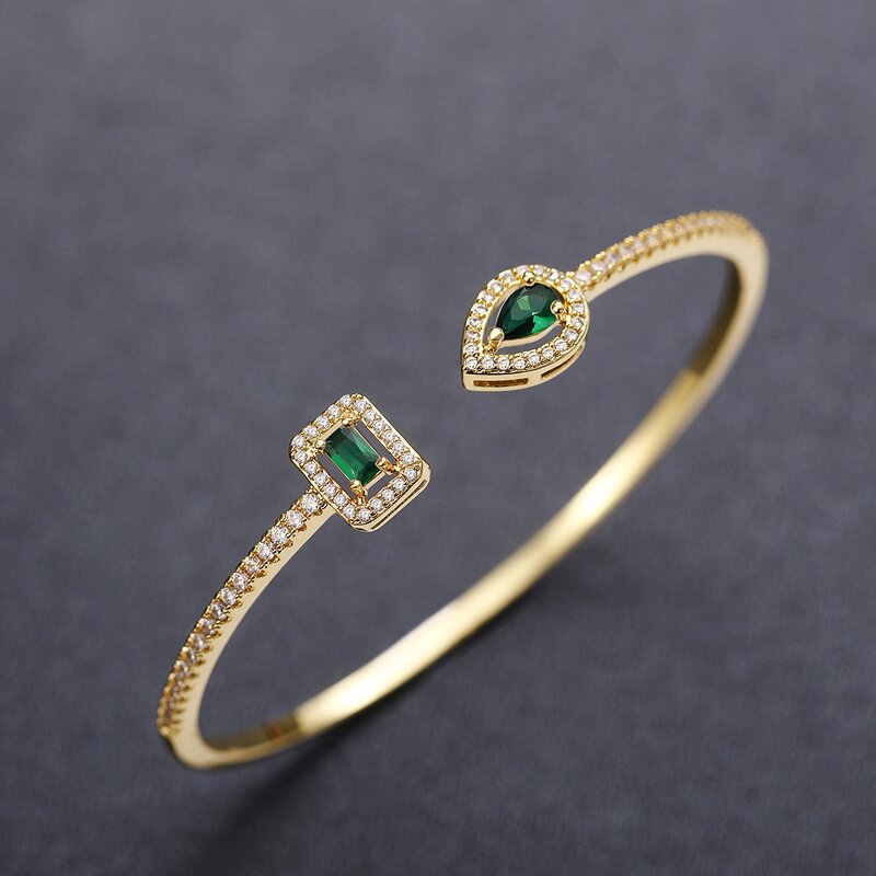 Bracelet Manufacturer - Hot Cuban Silver Plated Tennis Zircon Crystal Chain Bangle