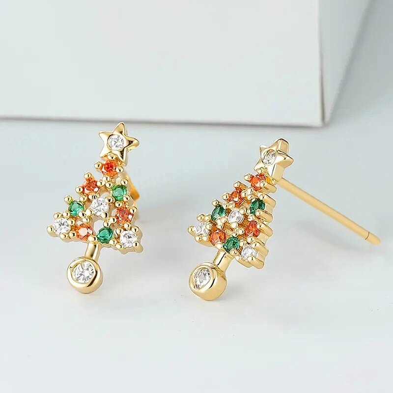 Necklaces Manufacturer - Multi Colors Crystal Christmas Tree Design & OEM Gift