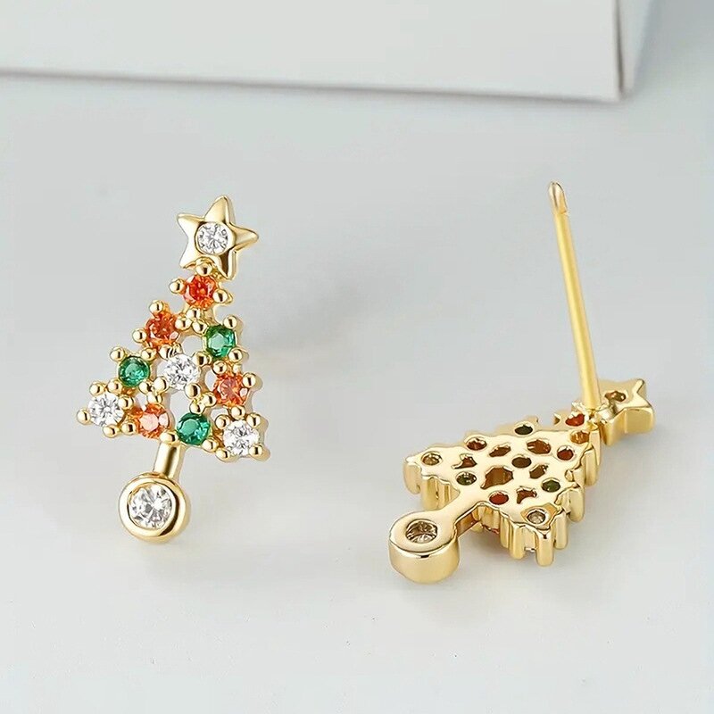 Necklaces Manufacturer - Multi Colors Crystal Christmas Tree Design & OEM Gift