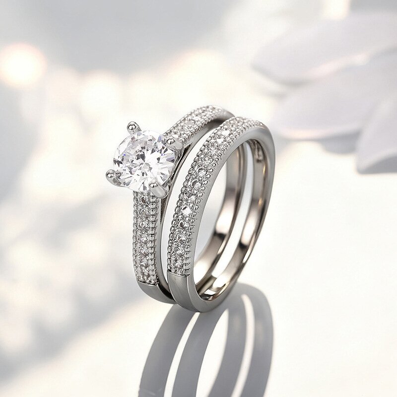 Rings Manufacturer - OEM Delicate Cushion Cut Yellow Crystal Zircon for Wedding