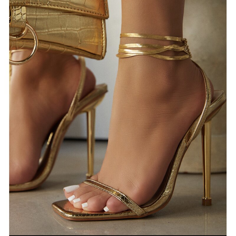 Heeled Sandals Manufacturer - Liu Ming 2025 Women Fashion Buckle Strap Peep Toe Plus Size