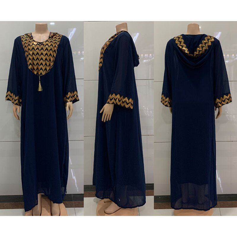 Muslim Long Dresses Manufacturer - Liu Ming 2025 Women African Abaya Plus Size Loose Elegant