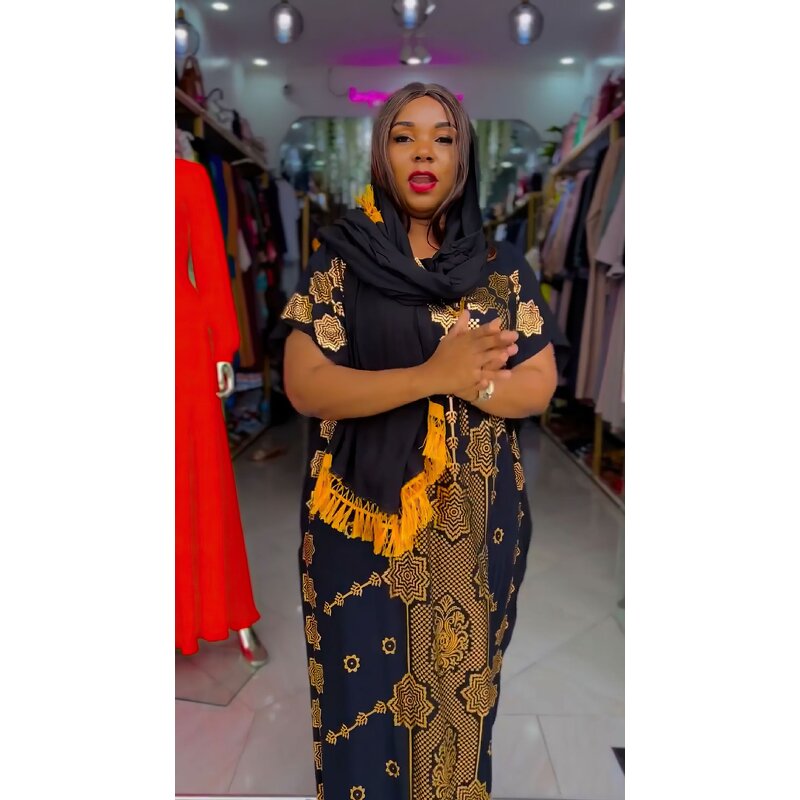 Muslim Robe Dress Manufacturer - Liu Ming African Ethnic Style Loose Casual Arab Islam Print