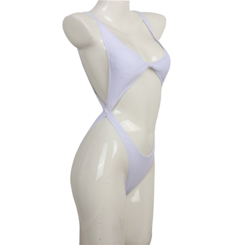 One Piece Swimsuit Manufacturer - Liu Ming Custom Logo Women Sexy Deep V Neck Backless Bikini