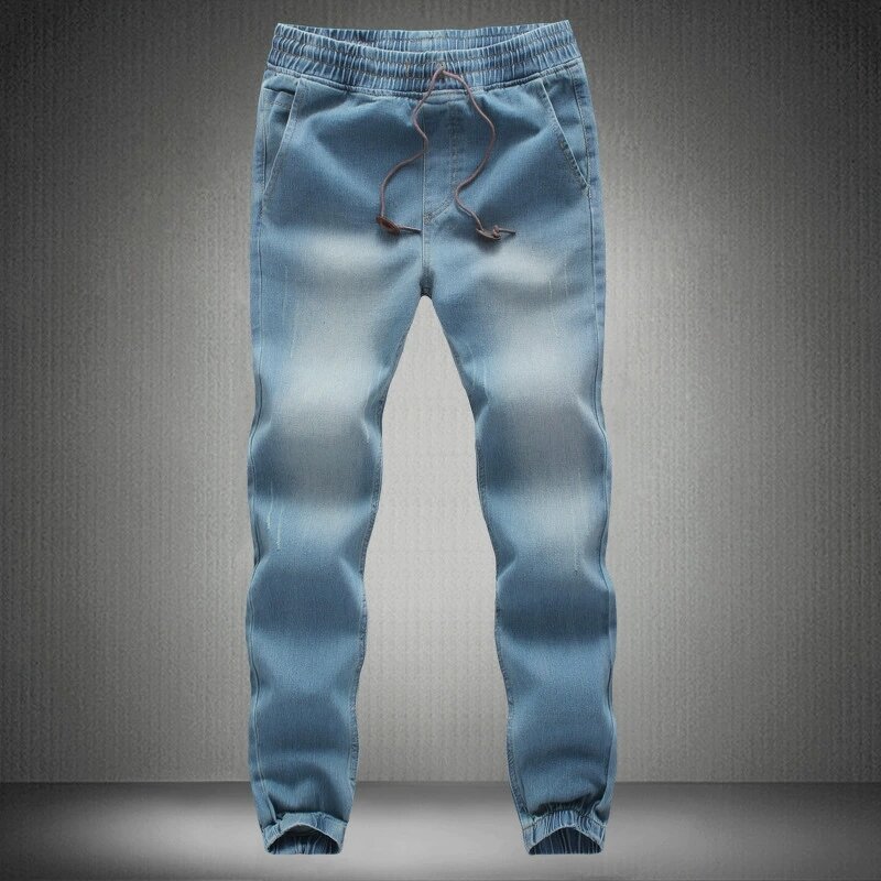 Denim Jeans Manufacturer - Custom Logo Slim Fit Drawstring Ankle-Length Stretch