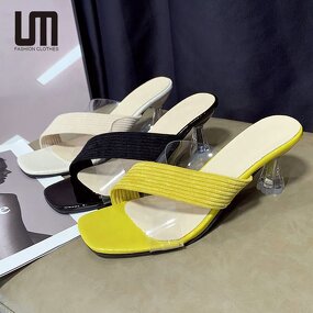 Pumps Heels Sandals Manufacturer - Liu Ming 2025 Women Fashion Designer Transparent Pointed