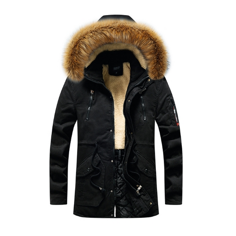 Hooded Jackets Manufacturer - 2024 Outdoor Fur Collar Winter Warm Parkas Long Coats