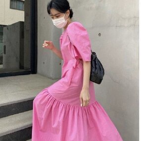 Summer Dress Manufacturer - Women New Fashion Korean Ruffled Puff Sleeve Casual Chic