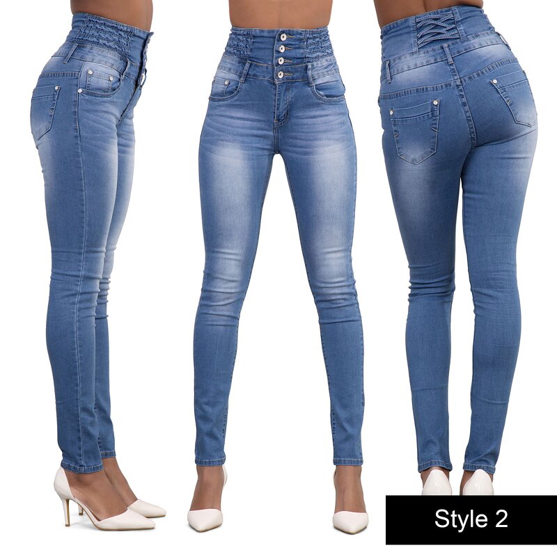 Denim Pants Manufacturer - Vintage High Waist Slim Pencil Jeans Casual Wholesale