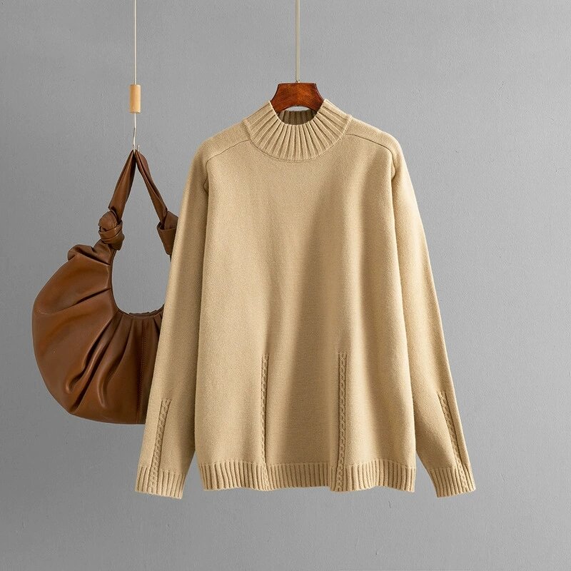 Knit Sweater Manufacturer - 2026 Women Loose High Neck Pullover Autumn Winter Warm