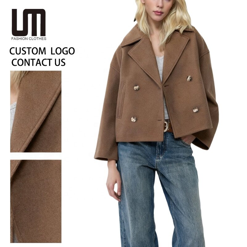 Woolen Coat Manufacturer - 2026 Women Fashion Button Turn-down Collar Autumn Outerwear