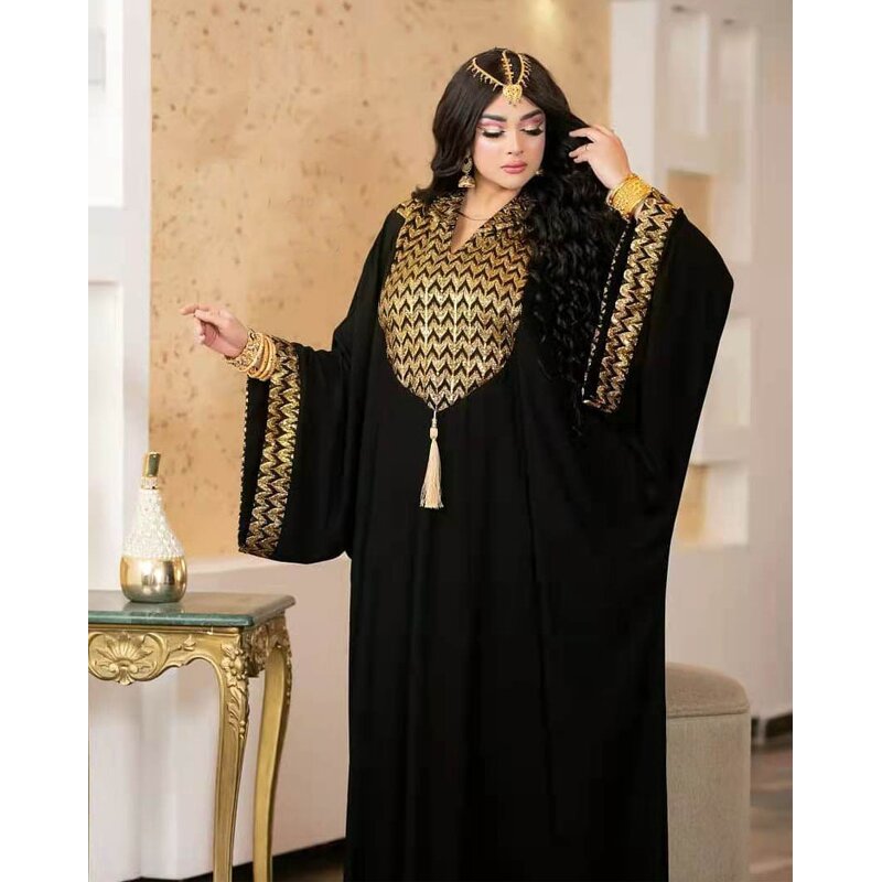 Muslim Long Dresses Manufacturer - Liu Ming 2025 Women African Abaya Plus Size Loose Elegant