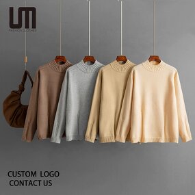 Knit Sweater Manufacturer - 2026 Women Loose High Neck Pullover Autumn Winter Warm