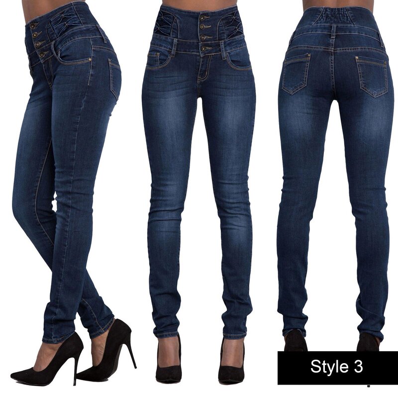 Denim Pants Manufacturer - Vintage High Waist Slim Pencil Jeans Casual Wholesale
