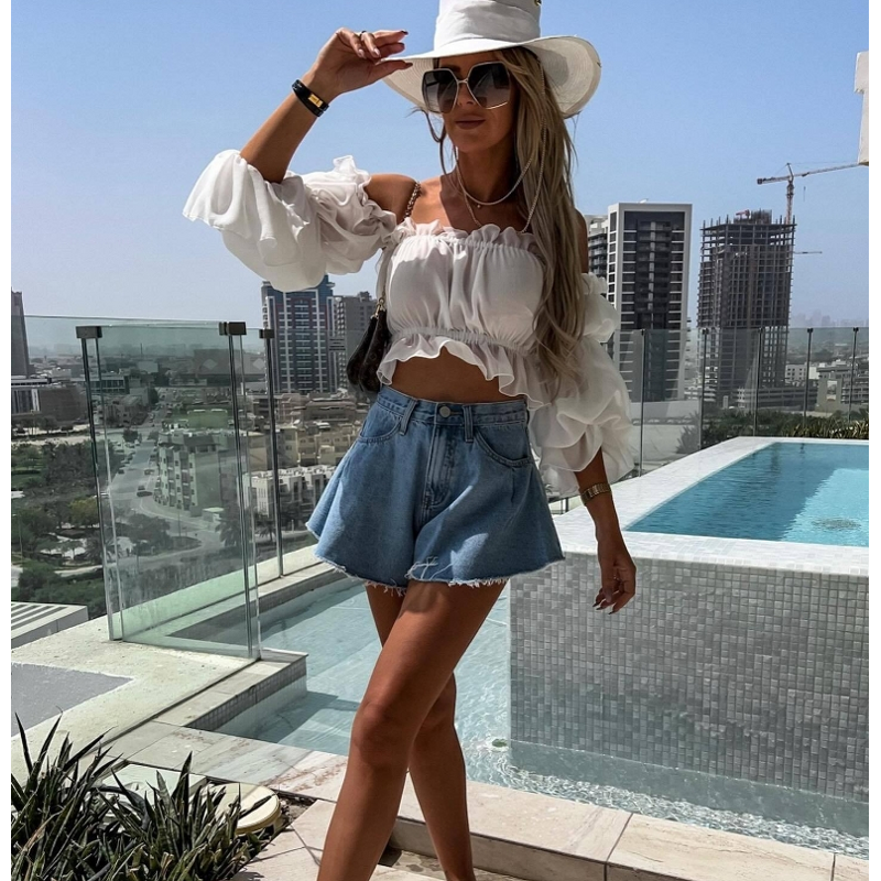 Denim Shorts Manufacturer - Liu Ming 2025 Women Summer High Waist Stylish Casual Comfortable